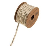 Siret rasucit bej sampanie, 10 m x 5 mm, CMCLASS
