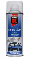 Spray Vopsea Cauciucata Auto-K Liquid Gum Detasabila Transparent 400ML 999CH3912 foto