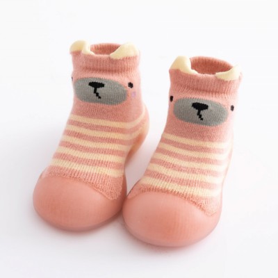 Mocasini cu talpa antiderapanta - Pink teddy (Marime Disponibila: Marimea 24) foto