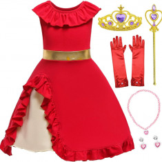 Costum Pncess(Snow,Belle,Mica Sirenă,Anna,Cenusăreasa,Rapunzel) pentru fete mici