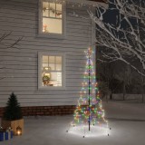 Cumpara ieftin Brad de Crăciun cu țăruș, 200 LED-uri, multicolor, 180 cm