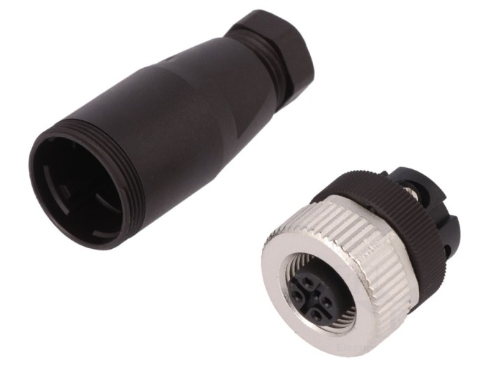 Conector M12 mamă 4 pini, IP67