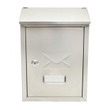Cutie postala din inox 320x230x90 mm, cu 2 chei si accesorii de prindere