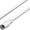 Cablu prelungitor DC 5.5/2.1 mufa - DC 5.5/2.1 soclu 1.5m 5A 2x0.5mm2 cupru drept alb Goobay 76674