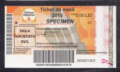 A4132 Bon Tichet de masa SPECIMEN 2015 UNC foto