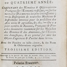 BIBLIOTHEQUE PHYSICO - ECONOMIQUE , INSTRUCTIVE ET AMUSANTE , ANNEE 1785 . OU QUATRIEME ANNEE , APARUTA 1786