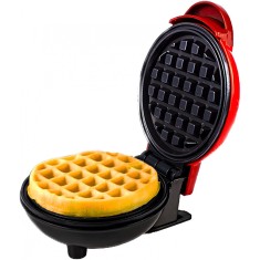 Mini Aparat de Vafe, Cyrax, Multifunctional, Pentru Casa si Calatorii, Compact, Usor de Transportat si Depozitat, 18x14.5x9.3 cm, Rosu