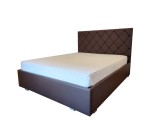 Pat imperial 160 cm x 200 cm Maro din piele ecologica fara saltea