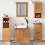 Cumpara ieftin Set de mobilier pentru baie VIGO 5 buc. Maro miere
