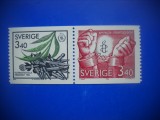 HOPCT TIMBRE SUEDIA MNH 982 PENTRU PACE SI LIBERTATE -2 VALORI 1986-NESTAMPILAT