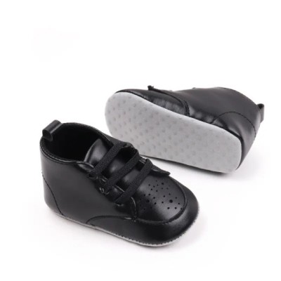 Pantofi pentru bebelusi, negri (Marime Disponibila: 6-9 luni (Marimea 19 foto