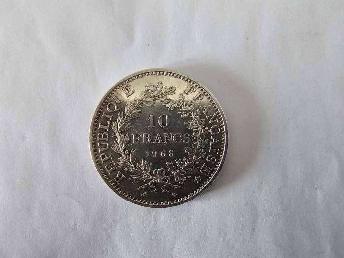 Franta 10 Francs 1968 Argint are 26 gr.Impecabila