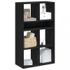 Gossi dulap cu carti negru 66x31x112 cm lemn prelucrat