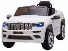 Masinuta electrica Premier Jeep Grand Cherokee, 12V, roti cauciuc EVA, scaun piele ecologica, alb foto