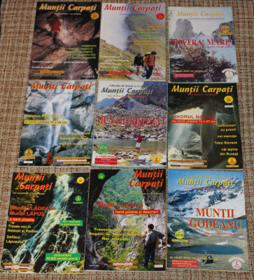 reviste Muntii Carpati nr 22 cu harta Piatra Mare foto