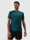 Tricou de alergare cu uscare rapidă pentru bărbați - verde marin, 4F Sportswear