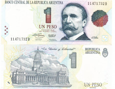 Argentina 1 Peso 1993 P-339b UNC foto