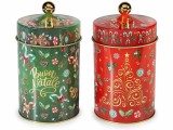 Set 2 borcane Craciun metal multicolor PI &Oslash; 10 cm x 18,5 H