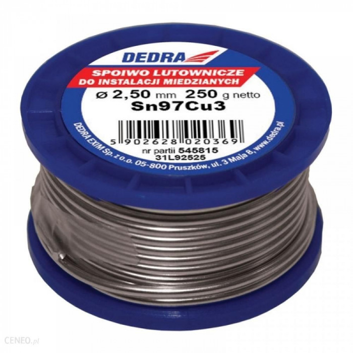 DEDRA Fludor 2.5 mm 250 g Sn97Cu3