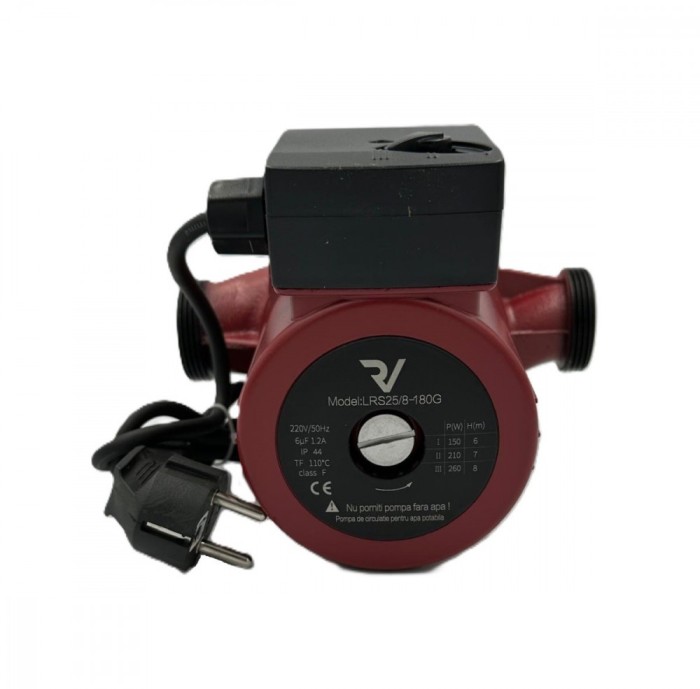 Pompa de Recirculare Apa cu 3 Trepte de Viteza 260W Roval LRS25/8-180G