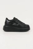 Karl Lagerfeld sneakers din piele ANAKAPRI culoarea negru, KL63513