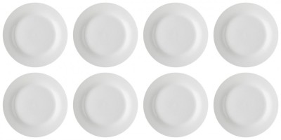 Set farfurii 8 piese pentru Fructe, din Portelan, Albe, diametru 19 cm foto