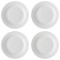 Set farfurii 8 piese pentru Fructe, din Portelan, Albe, diametru 19 cm