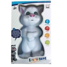 Jucarie interactiva Talking Tom , motanul inteligent , inaltime 25cm , alb LMG