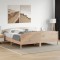 vidaXL Cadru pat cu tăblie 200x200 cm, lemn masiv de pin