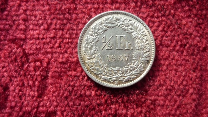 1/2 FRANCI 1957 ARGINT *****