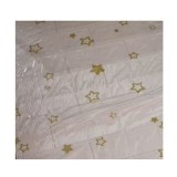 Set 10 Placi de Tapet, Autoadezive, 70 x 77 cm, Suprafata Acoperita 5.3 mp, din PVC, Model Stelute Aurii, Alb