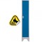 VESTIAR METALIC CU PICIOARE SI 1 USA COLOR ALBASTRU 300x500x1920 mm (LxlxH), Neasamblat, PLUS
