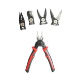 Set multifunctional 5 in 1 pentru cabluri: foarfeca, cleste patent, taiere, sertizare, dezizolare
