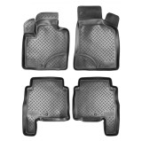 Set de 4 covorase cauciuc 3D stil tavita premium pentru Hyundai Santa Fe 2006-2009, Recambo