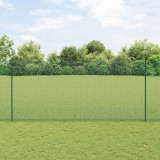Gard din s&acirc;rmă sudată cu 11 st&acirc;lpi U Verde 1.4x25 m Oțel