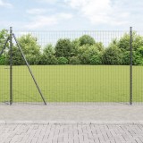 VidaXL Gard Euro cu 7 St&acirc;lpi Flansați 1,4x10 m Oțel Zincat