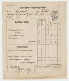 Moldova 1859 document postal Factura Scrisorilor stampila albastra Bacau