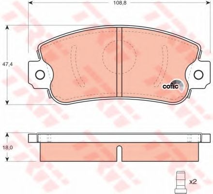 Set placute frana,frana disc FIAT STRADA II (138A) (1982 - 1988) TRW GDB297