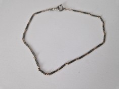 Lant din Argint pentru Ceas de Buzunar din jurul anilor 1930-1940. foto