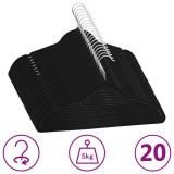 Cumpara ieftin Set de umerase anti-alunecare, 20 buc., negru, catifea