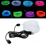 Banda neon auto 2 metri, LED, RGB, 5V, USB, Universal