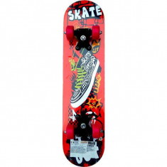 Skateboard lemn 60 cm, suport plastic 5 foto