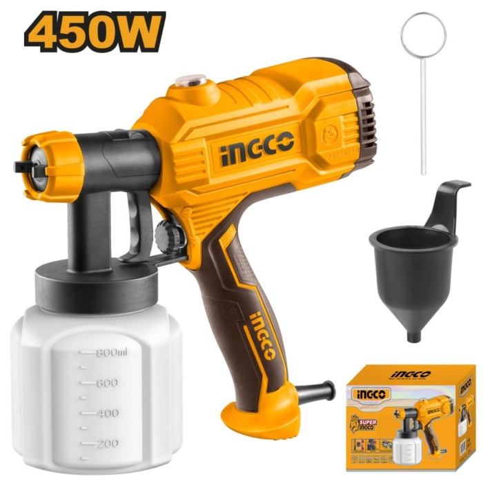 Pistol electric vopsit 450 w 800 ml - Ingco SPG3508