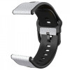Curea hibrid piele-silicon compatibila cu Huawei Watch GT 2e, Telescoape QR, 22mm, Pearl White, VD Very Dream