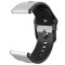 Curea hibrid piele-silicon compatibila cu Fossil Gen 4 Smartwatch, Telescoape QR, 22mm, Pearl White