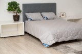 Set Pilota bumbac Somnart Bella 150x200cm 200g model biscuite + 1 perna bumbac Somnart Bella, 50x70cm, Gri