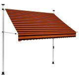 vidaXL Copertină retractabilă manual, portocaliu și maro, 200 cm 145836