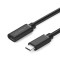 Ugreen Cablu prelungitor USB tip C 3.1 (femelă) la USB tip C 3.1 (mascul) 0,5 m - negru (40574)