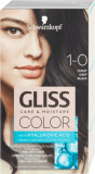 Schwarzkopf Gliss Color Vopsea de păr permanentă 1-0 Negru Intens, 1 buc