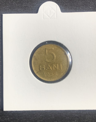Moneda 5 bani 1955 RPR foto